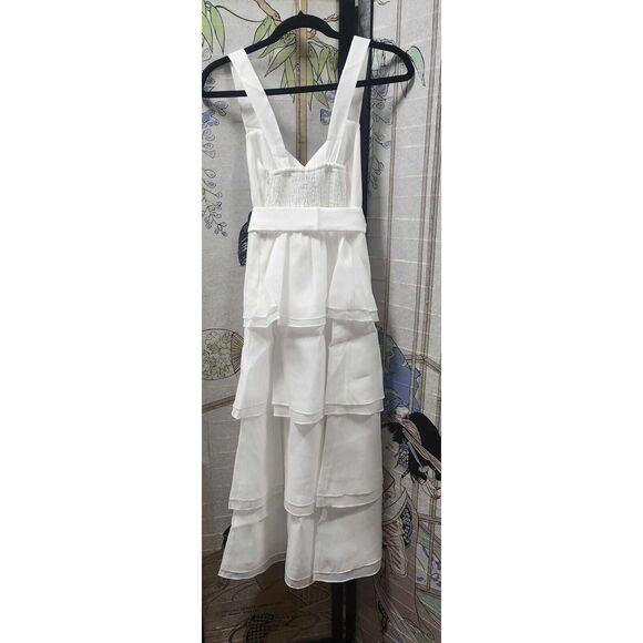 Show Me Your MuMu White Oranganza Bride Cosmopolitan Midi Dress Size Xxs. B26 - Picture 7 of 13